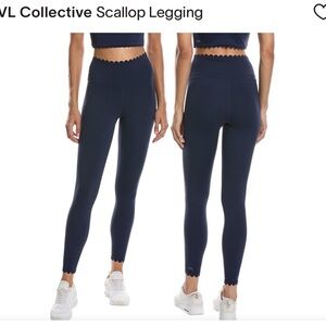 IVL Collective Scallop Leggings in Navy